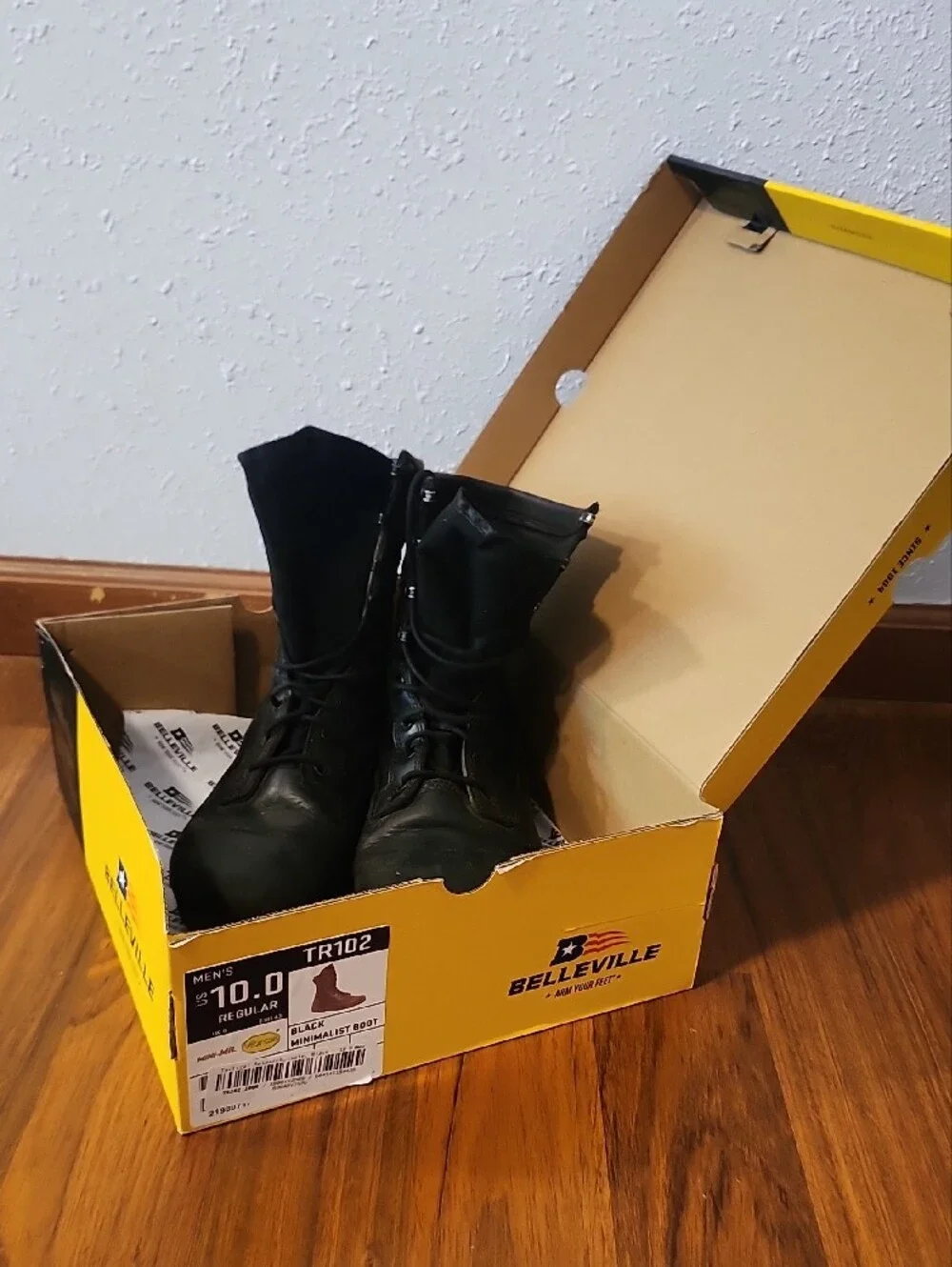 Belleville Men's Size 10R Black Quick-drying Tactical Lace-Up Boots